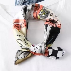 Soft Silky Fun Scarf For Head Hair Bag Neck Horse Themed